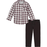 Calvin Klein Boys 4-7 Woven Button Down Shirt Pant Set