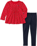 Tommy Hilfiger Girls Cinched Front Logo Tunic Legging Set