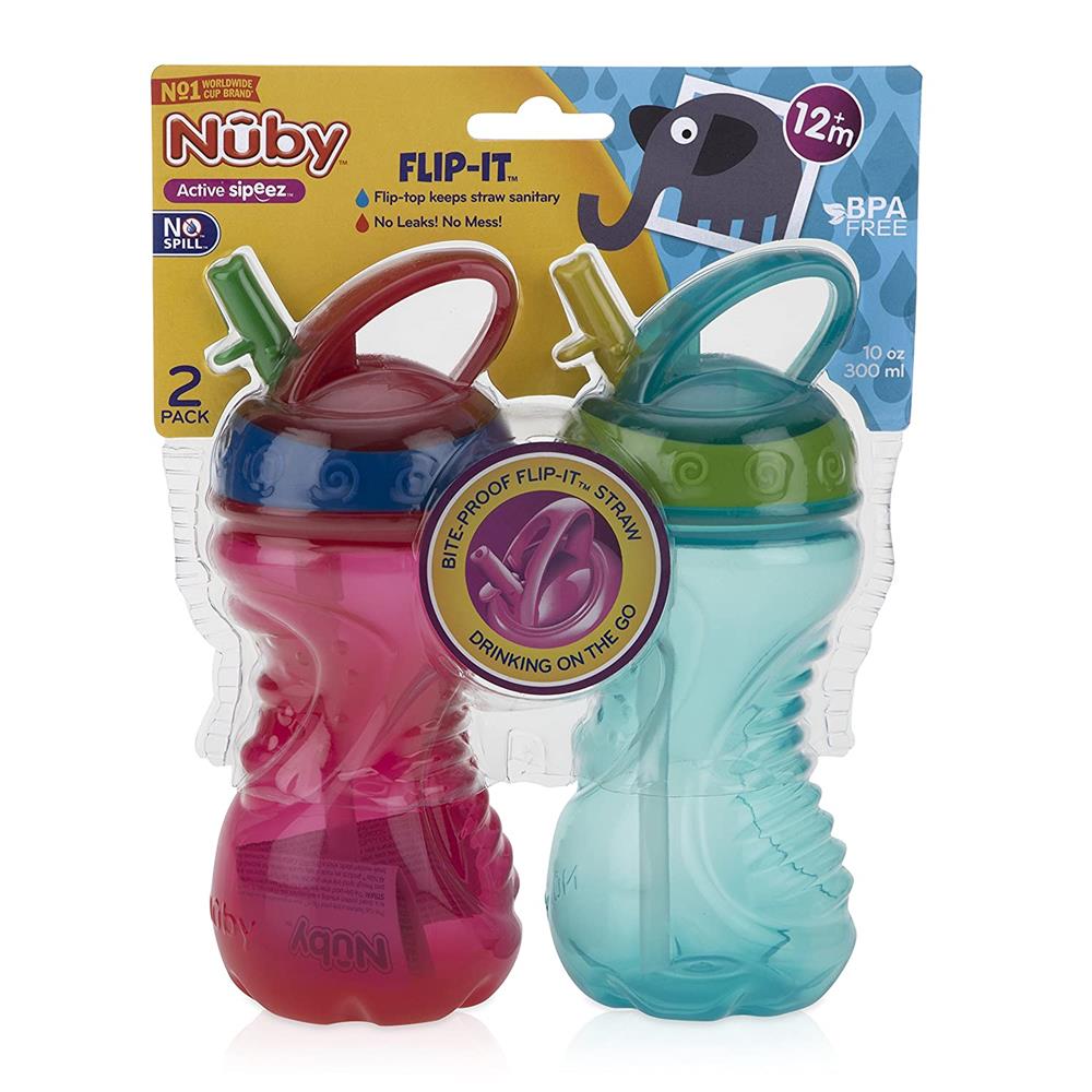 Nuby Flip-It Cup - 2 Ct, Assorted