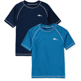 Big Chill Boys 4-7 Shark Rash Guard Short Sleeve, 2-Pack