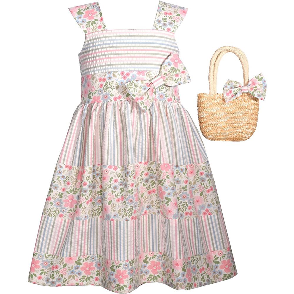 bonnie jean pink and white dress Bonnie Jean Girls' Holiday Dresses