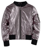 Urban Republic Girls 4-6x Metallic Glitter Bomber Jacket