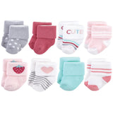 Hudson Baby Newborn Baby Girl 8 Pack Socks