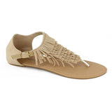 Chatties Womens Fringe Thong Sandal