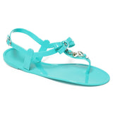Chatties Womens Metal Chain Bow Sandal