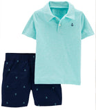 Carters Boys 2T-5T Anchor Polo Short Set