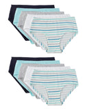 Cyndeelee Girls 7-14 Cotton Hipster Brief 10-Pack Panty