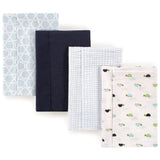 Luvable Friends 4 Pack Baby Cotton Flannel Burp Cloths