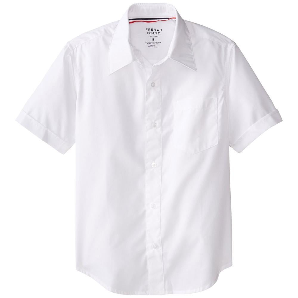 French Toast Boys 10-20 Husky Short-Sleeve Dress Shirt White / 18H French Toast Boys 10-20 Husky Short-Sleeve Dress Shirt White / 18H