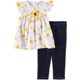 Bon Bebe Girls 0-9 Months Daisy Legging Set