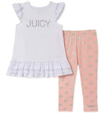 Juicy Couture Girls 12-24 Months Rhinestone Lace Legging Set