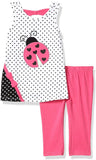 Kids Headquarters Girls 2T-4T Ladybug Dot Legging Set