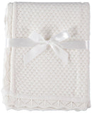 Baby Dove Popcorn Scallop Knit Blanket