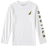 Nautica Boys 4-7 Long Sleeve Stack Logo T-Shirt