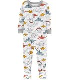 Carters 12-24 Months 1-Piece Dinosaur 100% Snug Fit Cotton Footie PJs
