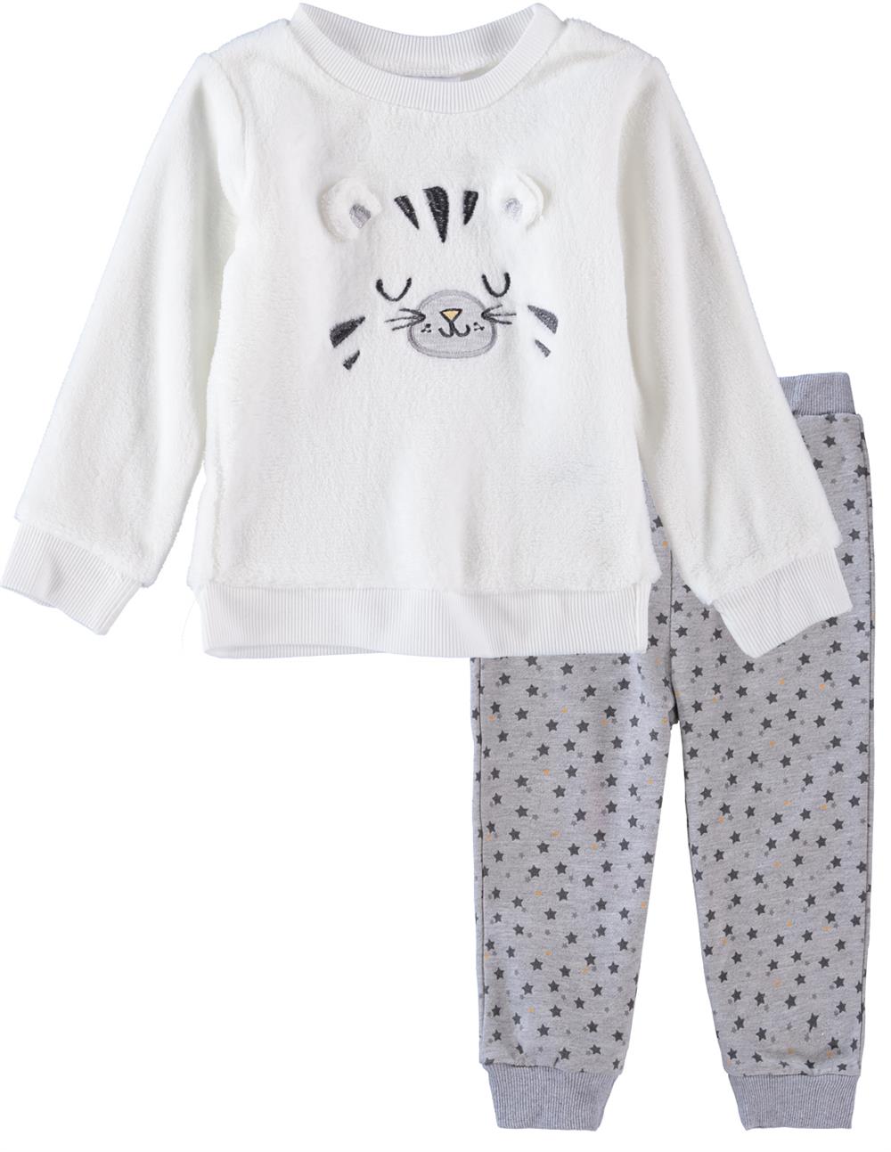 Emporio Baby 12-24 Months 2-Piece Faux Fur Top and Pants Set