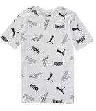 PUMA Boys 4-7 Short Sleeve All Over Print Logo T-Shirt