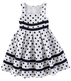 Bonnie Jean Girls 4-6X Polka Dot Pleated Nautical Dress