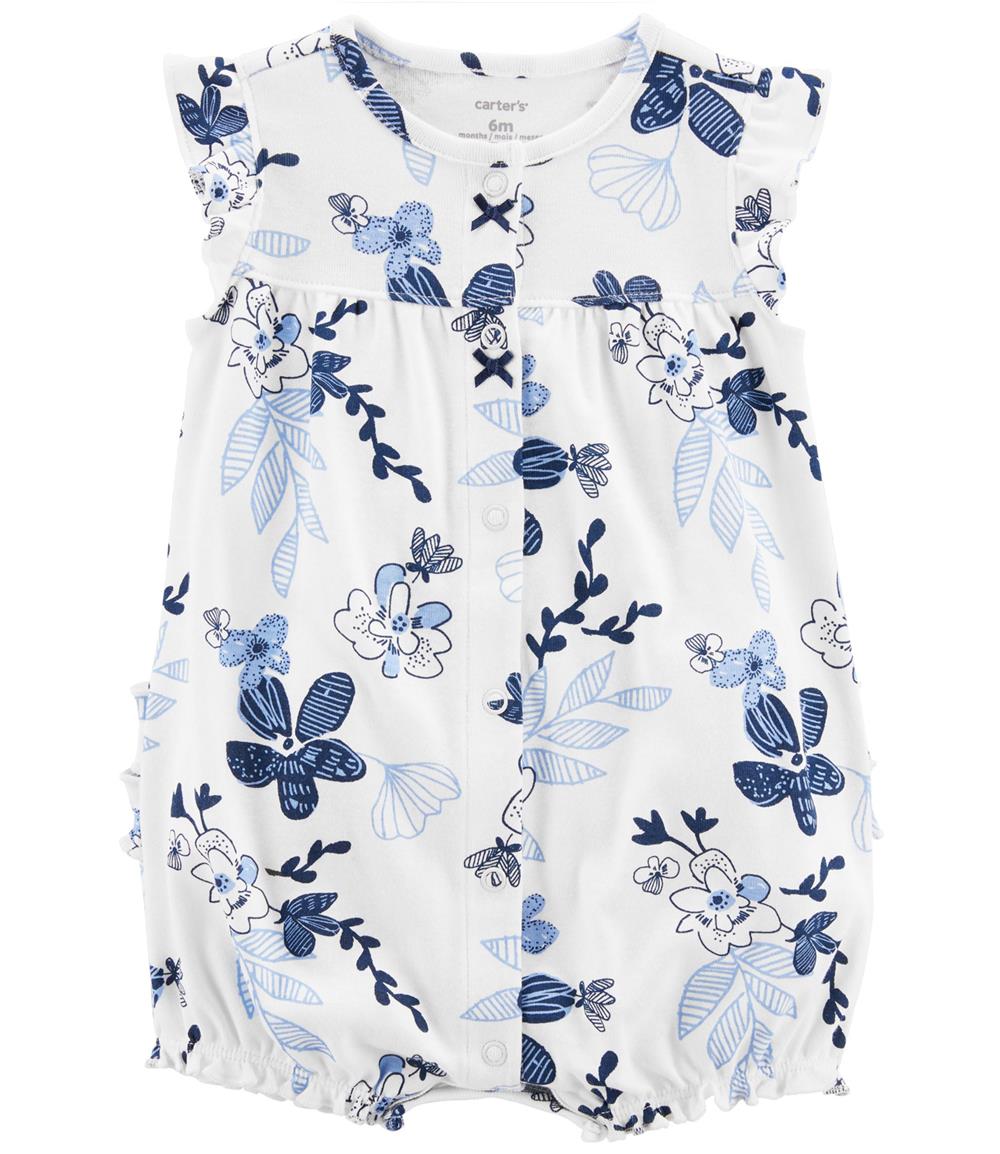Carters Girls 0-24 Months Floral Snap-Up Romper – S&D Kids