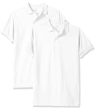 Jerzees Boys 8-20 SpotShield Short Sleeve Polo, 2-Pack