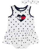Tommy Hilfiger Girls 12-24 Months 2 Pieces Sunsuit and Headband Set