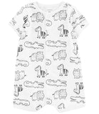 Carters Boys 0-24 Months Safari Animals Snap-Up Romper