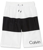 Calvin Klein Boys 8-20 Stripe Swim Short Swim Trunk with UPF 50+ Sun Protection