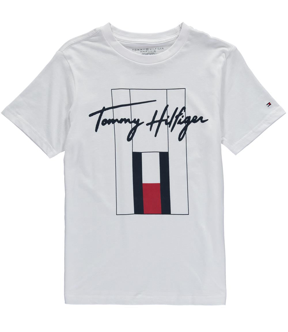 Tommy Hilfiger Boys 8-20 Short Sleeve Court Logo T-Shirt – S&D Kids