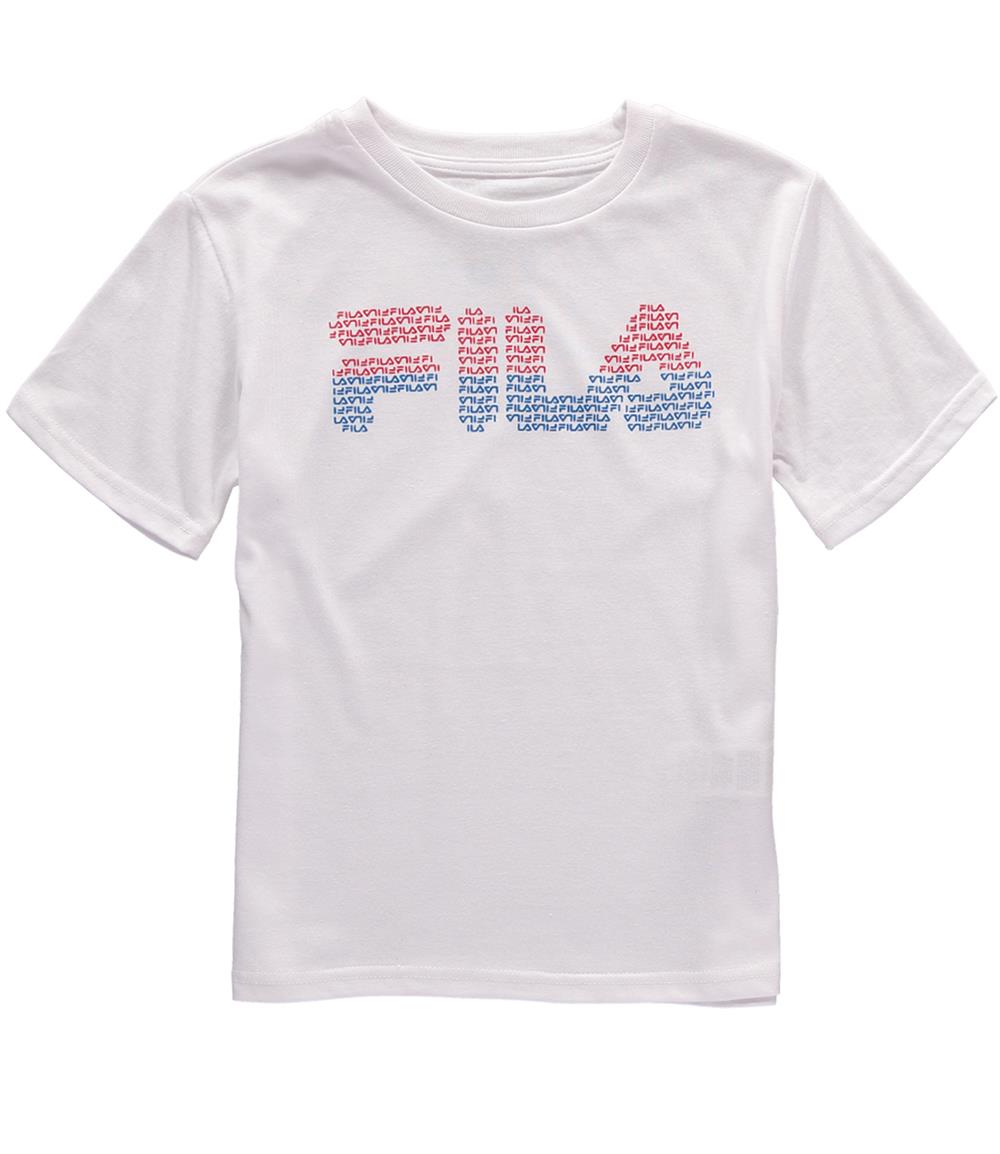 FILA Boys 8-18 Short Sleeve Mini Fila Fill Logo T-Shirt