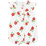 Carters Girls 0-9 Months Floral Snap-Up Romper