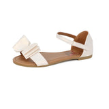 Olivia Miller Girls 11-5 Shimmer Sandal with Bow Flat Slip on Sandal Summer Shoes
