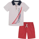 Nautica Boys 2T-4T Polo Short Set