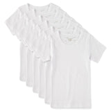 Cyndeelee Girls 2-14 Cotton Short Sleeve T-Shirts, 6-Pack