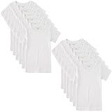 Cyndeelee Girls 2-14 Cotton Short Sleeve T-Shirts, 12-Pack