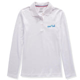 French Toast Girls 7-20 Ascend Long Sleeve Interlock Polo with Picot Collar