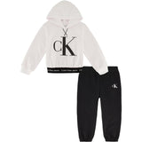 Calvin Klein Girls 2T-4T 2-Piece Hooded Jogger Set