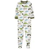 Carters Boys 4-7 1-Piece Dinosaur Fleece Footie Pajamas