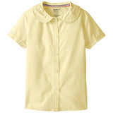 French Toast Girls Peter Pan Short Sleeve Button Down Shirt