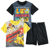 Pokemon Boys 4-10 3 Piece Pajama Set