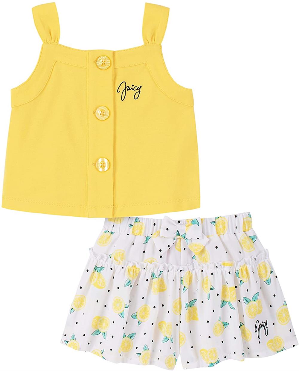 Juicy Couture Girls 0-9 Months Lemon Tank Short Set