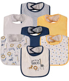 Bon Bebe Baby Boys 7-Pack Bibs with Waterproof Backing