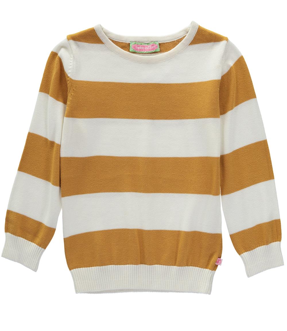 Sophie and Sam Girls 4-6X Long Sleeve Stripe Pull Over Sweater