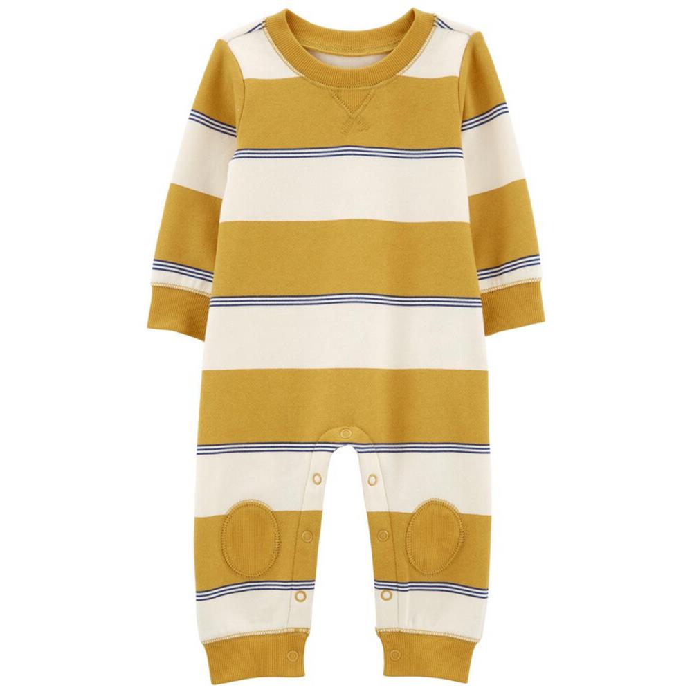 Carters Boys 0-9 Months Baby Striped Fleece Jumpsuit