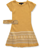 Derek Heart Girls 4-6X Jacquard Sweater Dress