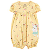 Carters Girls 0-9 Months Floral Snap-Up Romper