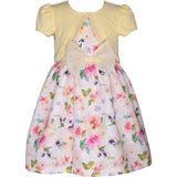 Bonnie Baby Girls 12-24 Months Sleeveless Floral Dress with Cardigan