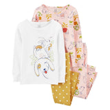 Carters Girls 2T-5T 4-Piece Pets 100% Snug Fit Cotton Pajamas