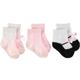 Cuddle Bear Girls 0-12 Months Bootie Socks 3-Pack