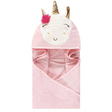Luvable Friends Unisex Baby Cotton Animal Face Hooded Towel