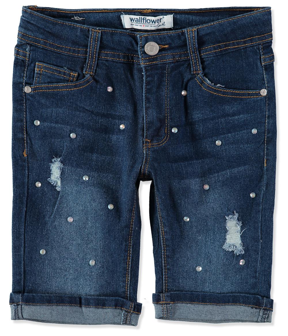 WallFlower Girls Distressed Rhinestone Bermuda Shorts – S&D Kids
